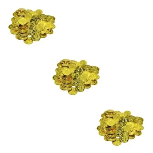Produktbild: Vaguelly 300 STK Piraten-Goldmünzen-Spielzeug sankastenspielsachen Plastikspielzeug Schatzsuchspiel Partybeutel Spielzeugmünzen Plastikmünzen Spielzeug mit Goldmünzen Golden