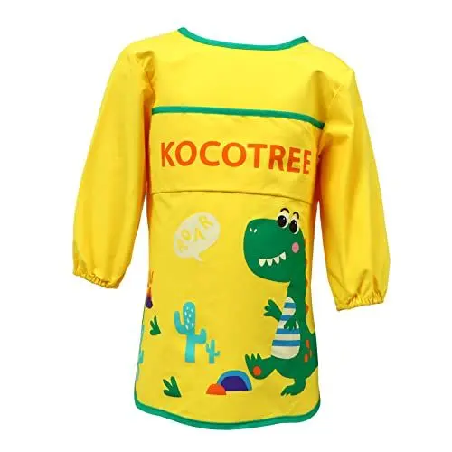 Produktbild: Vaguelly 3St Kinderschürze wasserdichte Lätzchen Kinder im Garten arbeiten Kleinkind-Lätzchen Kinder malen Schürze Malschürze lange Ärmel Kittel Arbeitskleidung Polyester
