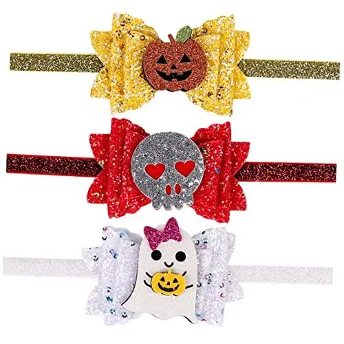 Produktbild: Vaguelly 3St Schleife Stirnband neugeborene stirnbänder für kleine mädchen -Halloween-Stirnband stirnbänder halloween haarreif haarschmuck Haarband Bogenstirnband für Babymädchen
