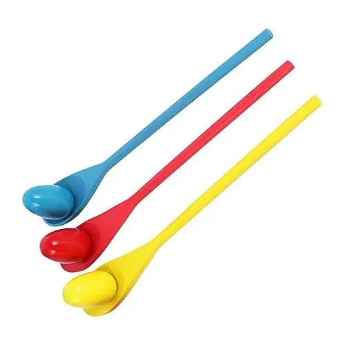 Produktbild: Vaguelly 3 Sätze Holzlöffel Werfen Partyzubehör Karneval Partyspiel Balance-Spiel Spielzeug Holzspielzeug Balance-Ball-Spielzeug Spiele Für Familienaktivitäten Ostern Rasen Kind Ei Hölzern