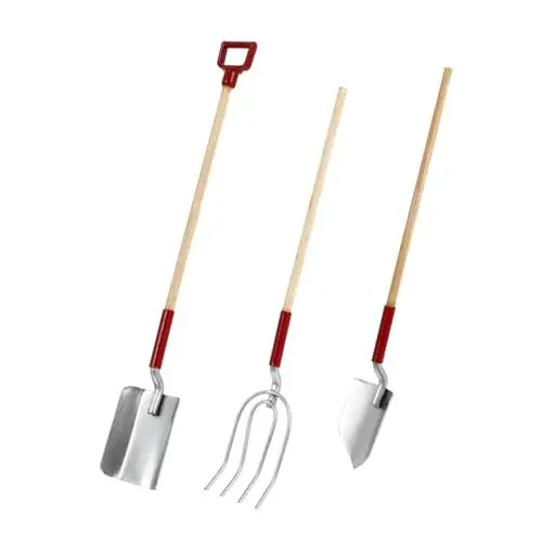 Produktbild: Vaguelly 3 Stück Dreiteilige Bauernhof Werkzeuge Mini Bauernhof Werkzeuge Mini Garten Handwerkzeuge Miniatur Gartenwerkzeuge Mini Dekoration Gartenbau Werkzeug Puppenhaus