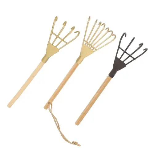 Produktbild: Vaguelly 3 Stück Mini Gartenrechen Dekorative für Indoor und Outdoor für Topfpflanzen Gartenpflege und DIY Kunstprojekte und Langlebig