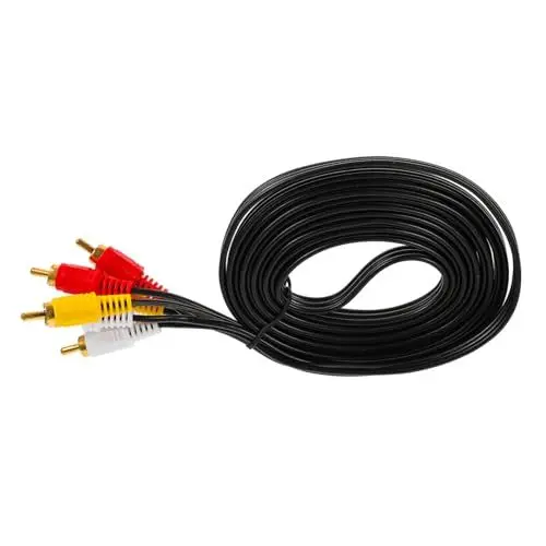 Produktbild: Vaguelly 3m Video Kabel Audio Video Verbindungskabel Für Tv Dvd Vcd Und Set-top-box Zuverlässige Signalübertragung Installieren Schwarz