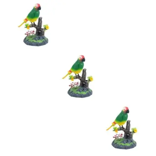 Produktbild: Vaguelly 3st Aktivierter Vogel Stifthalter Zwitscherndes Spielzeug Singender Vogel Nymphensittich Spielzeug Für Sittiche Zwitschernder Vogel Zwitschernder Spatz Simulation Spatzenvogel
