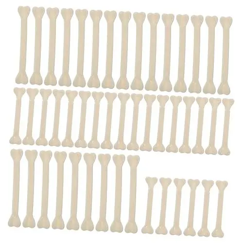 Produktbild: Vaguelly Halloween-skelettknochen Aus Kunststoff 48 Stück Künstliche Knochendekoration Für Halloween Weißes Plastikskelett Für Partyzubehör