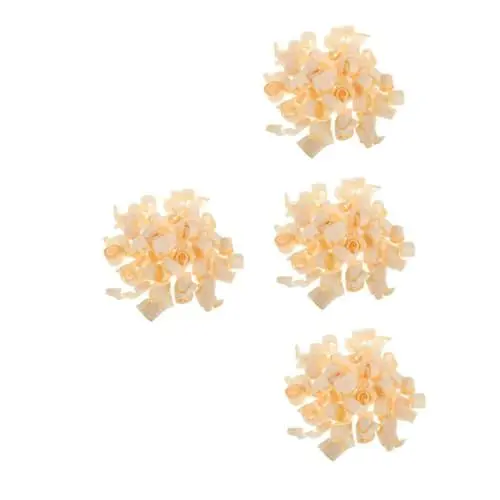Produktbild: Vaguelly 4 Sets Unbemalte Kiefernspäne Holzausschnitte Knisterholz Für Saisonale Dekoration 20 Stück X 4