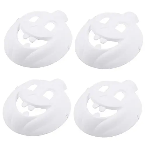 Produktbild: Vaguelly Halloween-kürbis-masken-set 4-teilig Blanko Zum Bemalen Masken Für Jungen Und Mädchen Erwachsene Jungen Und Mädchen