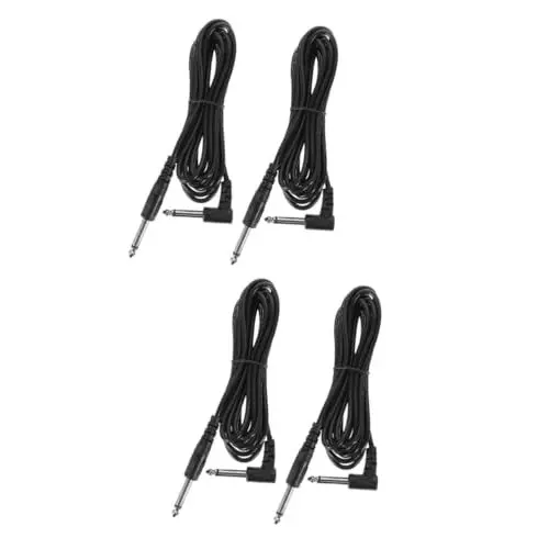 Produktbild: Vaguelly 4 Stück Gitarrenkabel Audiokabel elektrisch Aktivlautsprecher Audiokabel für Gitarre e bass woofer Stereokabel kabel für elektrische gitarre lautsprecher anschlusskabel Kupferkern