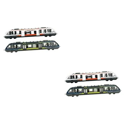 Produktbild: Vaguelly 4 Stück Kinderspielzeug Elektrischer Zug Spielzeugeisenbahn Spielzeugzug Zum Zurückziehen Spielzeugauto Gleise Für Kinder Spielzeugauto Gleise Für Kleinkinder