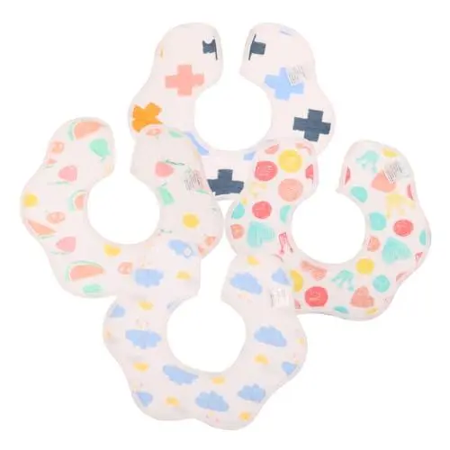 Produktbild: Vaguelly Lätzchen Zum Zahnen Von Säuglingen 4-teilig Babylätzchen Für Neugeborene Neutrale Jungen Und Mädchen Sabberlätzchen Weiches Baumwollmaterial Leicht Zu Reinigendes Design