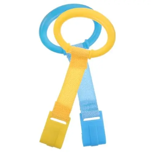 Produktbild: Vaguelly 4 Stück Zuglasche Für Kinderzaun Stehringe Für Kleinkinder Zugring Für Kinderbetten Im Fitnessstudio Klimmzugringe Für Kleinkinder Ring Für Laufübungen Für Babys Nylon