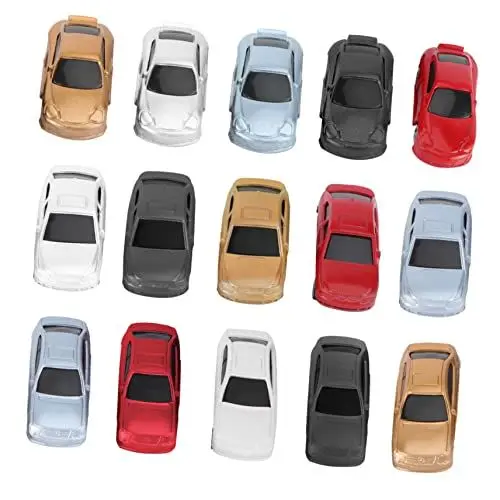 Produktbild: Vaguelly Realistische Mini-modellautos Im Maßstab 1:75 50-teiliges Bemaltes Modellauto-Set Für Jungen Und Mädchen Layout-Diorama-