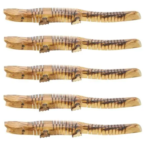 Produktbild: Vaguelly 5St Krokodil Modell Krokodil aus Holz zum Bemalen Wackeliger Alligator aus Holz Krokodilmodell hölzern Spielzeug schmücken Tier Student Ornamente