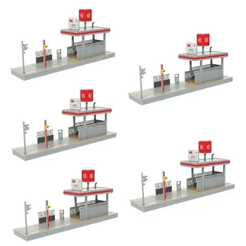 Produktbild: Vaguelly 5St Modell Einer U-Bahn-Station Spielzeug DIY-Stationsmodell Plattformmodell für Kinder U-Bahn-Plattform U-Bahnstation Gefälschte U-Bahn-Station DIY-Plattformmodell Abs Grey