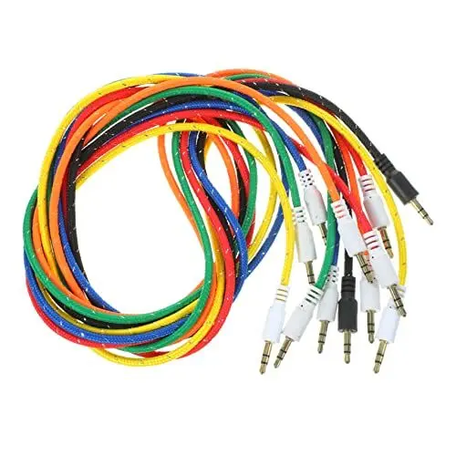 Produktbild: Vaguelly 5St Stecker-zu-Stecker-Audiokabel aux kabel für auto Kopfhörerkabel Stecker auf Stecker TRS-Hilfskabel handykabel speaker cables Audio-Verlängerungskabel Audio-Ausgangskabel Nylon