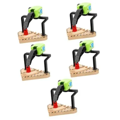 Produktbild: Vaguelly 5st Schienenkranzubehör Zubehör Für Spielzeugeisenbahnen Stamm Spielzeug Eisenbahnkran Spielzeug Kranmodell Selber Bauen Engineering-spielset Für Kinder Kran Für Baufahrzeuge Holz