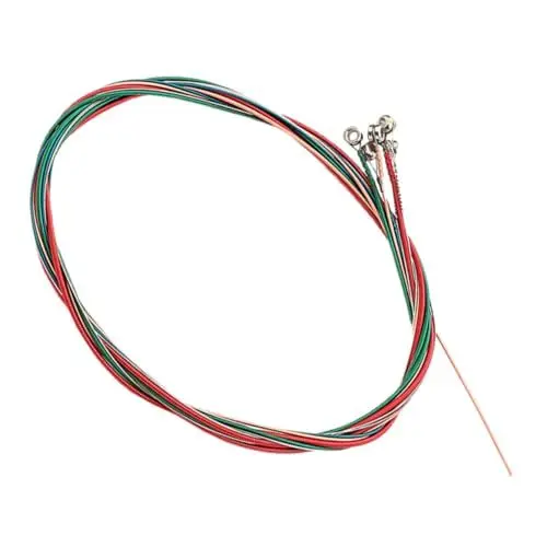Produktbild: Vaguelly 6-teiliges Akustikgitarrensaiten-set Folk-gitarrensaiten Ersatzsaiten-kit-materialien Präzise Spannung für Schönen
