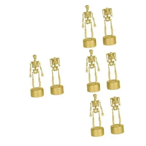 Produktbild: Vaguelly 8 Stk Schädelstand-Trophäe Preise für Skelettknochen menschlich halloween party halloween dekoration der goldene handschuh Pfote Skelett-Wohndekorationen Skelett-Desktop-Ornamente