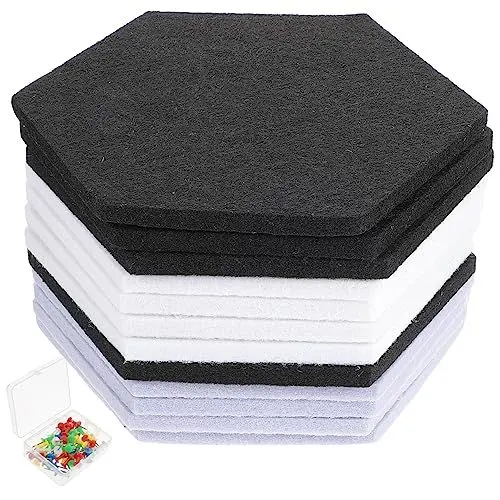 Produktbild: Vaguelly Akustikplatten 12 Stück Wandfliesen Schallabsorbierendes Material Studio-Akustikplatte Sechseck-Akustikschaumstoffplatten Schalldämmmaterial Akustikwand-Schalldämmmatte