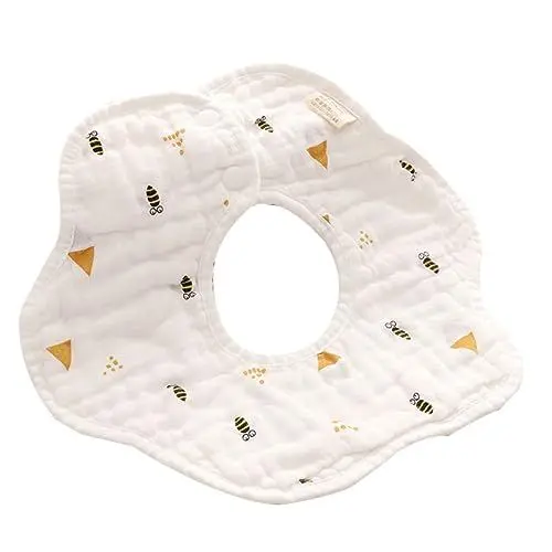Produktbild: Vaguelly Baby-lätzchen 3er-pack Baumwolle Sabbertücher Blumenmuster Sicher Und Bequem Für Kleinkinder