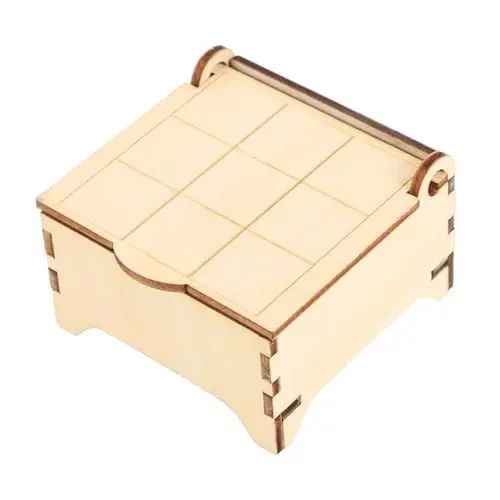 Produktbild: Vaguelly Dreifaches Toe Lernspielzeug Für Kinder Strategie-brettspiel Tischspiele Partyzubehör Für Kinder Brettspiele Puzzle-Boxen Familienbrettspiel Lernspiel Spielzeug Holz