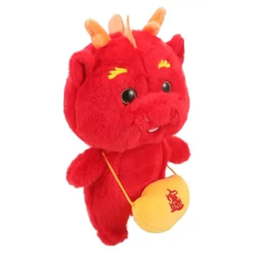 Produktbild: Vaguelly Jahr des Drachen-Plüschspielzeugs Stofftierpuppe Chinesische Drachenpuppen- Drachenspielzeug Kuscheltier zum Kuscheln Stofftiere Sofa Statue Modell Barren Kind Tang-Anzug Tuch