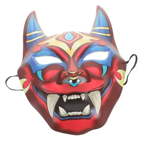 Produktbild: Vaguelly Japanische Cosplay-maske Halloween-kostüm Karnevalsmaske Geisterkostüm Wiederverwendbar Hässliche Cosplay-maske für Partyzubehör
