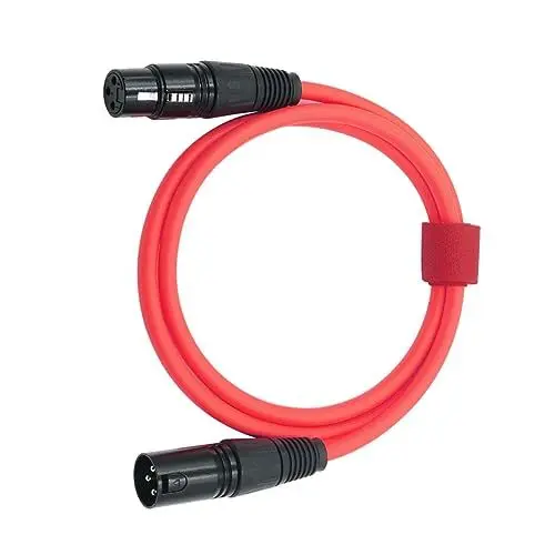 Produktbild: Vaguelly Kabel Auf Buchse 2m Mikrofonkabel Pe-material Metallstecker Rot Rauschunterdrückung