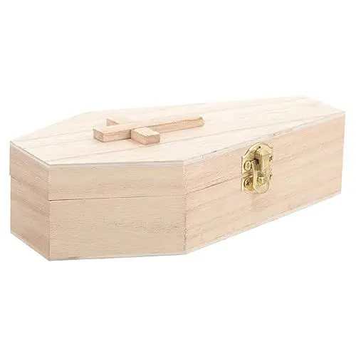 Produktbild: Vaguelly Kasten Gothic-Boxen Sarg-Dekor Mini-Sargkisten Zombie halloween dekoration halloween-dekoration ohrringe box Sarg-Halsketten-Organizer Tischdekorationen hölzern