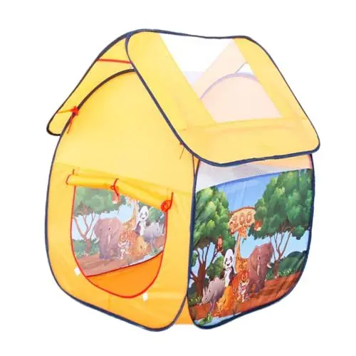Produktbild: Vaguelly Kinderzelt Ballspielzelt Kinder Bällebad faltbares Spielzelt tragbares Schlosszelt Fantasiespielzeug Kinderzimmerspielzeug Zelt Kinderspielhauszelt Stoff Yellow