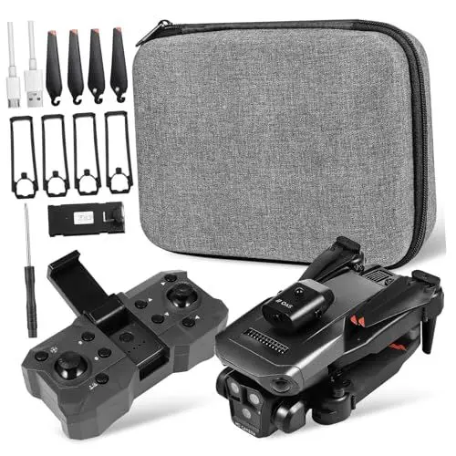 Produktbild: Vaguelly Max Kamera Quadrocopter mit Dual Batterie und Hindernisvermeidung für Stabile Aufnahmen bei Reisen und Outdoor Aktivitäten