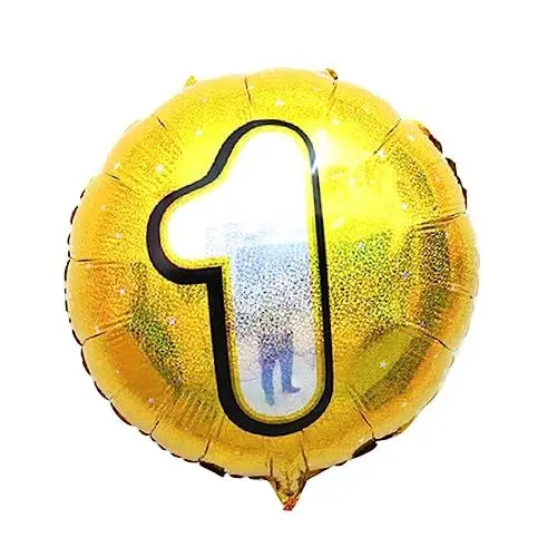 Produktbild: Vaguelly Heliumballons Mit Zahlen Von 0 Bis 9 Goldfolie Für Hochzeiten Oder Jubiläumsfeiern