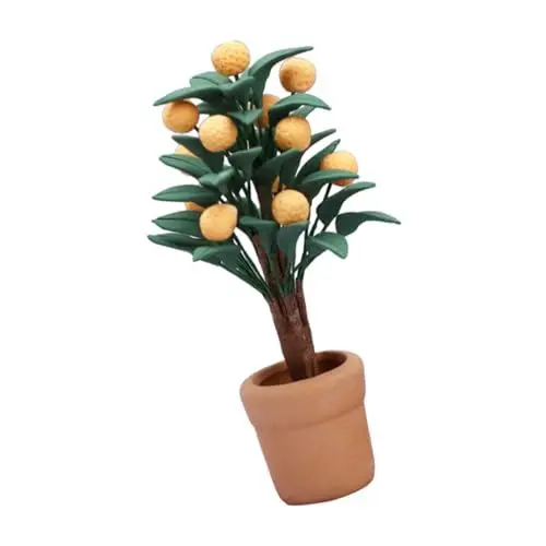 Produktbild: Vaguelly Orangenbaum Modell Kunstpflanzen Kunstpflanze Deko Aquariumpflanzen Miniatur Dinge Mini Zeug Mini Hausbäume Pflanzgefäße Kunstblumen Kunstpflanze Mini