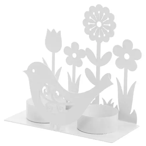 Produktbild: Vaguelly Osterkerzenhalter Tischkerzenhalter Kerzenhalter Wohnkultur Tischdeko Zu Ostern Desktop-Dekoration Ostern Teelichthalter Vögel Kerzenhalter Tischleuchter Weißblech