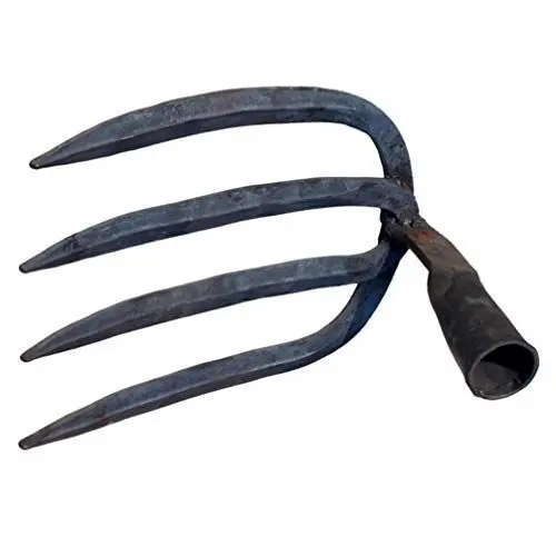 Produktbild: Vaguelly Reinigungswerkzeuge Werkzeug Reinigungswerkzeug Ersatzrechenkopf Karbonstahlrechenkopf 4 Zähne Gartenlaubrechenkopf Für Gartenrasen Terrasse Weide Hühnerstall Mini Mini-Tool