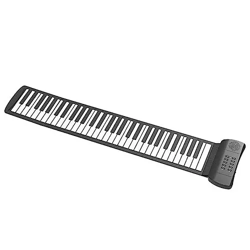 Produktbild: Vaguelly Roll-up-keyboard-piano Mit 61 Tasten Für Erwachsene Jungen Und Mädchen Leicht Zu Rollen Und Zu Tragen