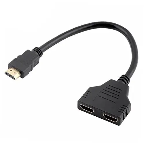 Produktbild: Vaguelly Video Splitter Adapter Dual Female Output Für Lcd Tv Einfache Verbindung Für Dual Monitor Setup Kein Signalverlust Kein Lag Kompatibel Mit Und Projektoren