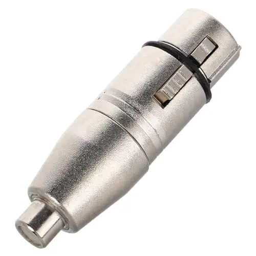 Produktbild: Vaguelly Xlr-adapter Xlr3-adapter Xlr-buchse Auf Rca-buchse Geh Xlr Mini Xlr-stecker-verstärkeranschluss Gitarrenverstärkerkabel Audiokoppler Xlr-mikrofonkabel Gitarrenkabel Kupfer Silver