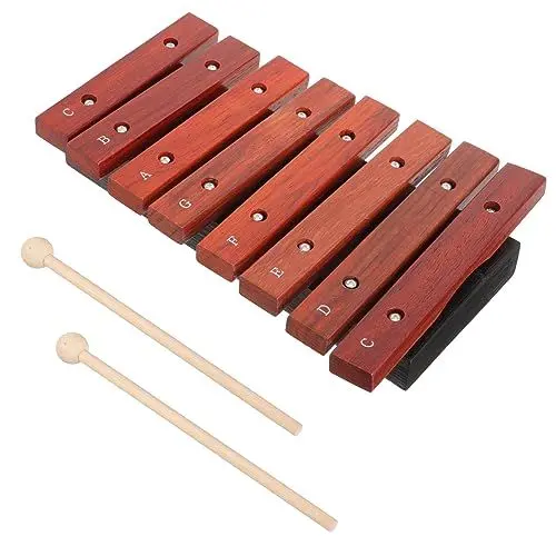 Produktbild: Vaguelly Kinder-xylophon Aus Holz 8-ton-musikinstrument-schlägel für Jungen und Mädchen für Den Einsatz Im Klassenzimmer Zu Hause