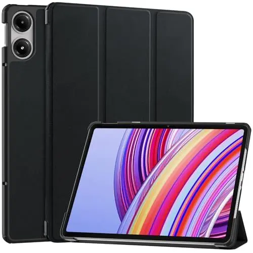 Produktbild: Vakarey für Redmi Pad Pro Hülle,Ultradünne Standabdeckung Hülle für Xiaomi Redmi Pad Pro 12.1 Zoll 2024 Tablette,Schwarz