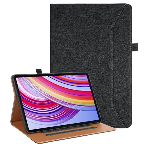 Produktbild: Vakarey für Redmi Pad Pro Hülle Mit Stifthalter,für Xiaomi Redmi Pad Pro 12.1 Zoll Hülle Kinder Stoßfest,Schwarz