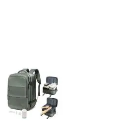 Produktbild: Vakuum Rucksack Handgepäck Flugzeug mit Vakuumpumpe und Zahlenschloss – Travel Vacuum Airbag Backpack Groß für Damen & Herren, Vacpack Reiserucksack mit Vakuumsystem - Grün