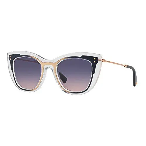 Produktbild: Valentino Damen 0VA4031 5069I6 50 Sonnenbrille, Blau (Trash/Rose Gold Matte Bluee/Blueegradientrose)