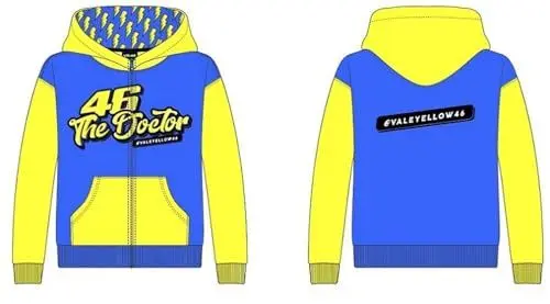 Produktbild: Valentino Rossi Unisex Vr46 Fan Pullover, Blau beleuchtet, 15