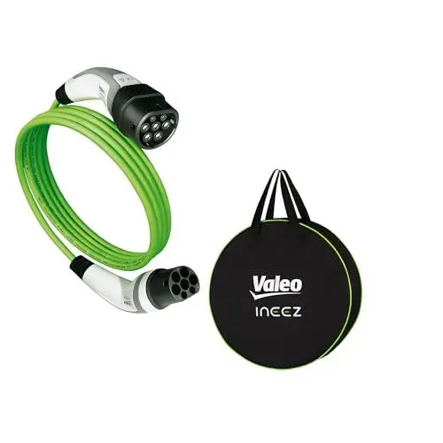 Produktbild: VALEO Ineez - 652110 - Ladekabel für Elektro- oder Plug-in-Hybrid-Fahrzeuge mit Transporttasche - Typ 2 auf Typ 2-11 kW - 10 Meter