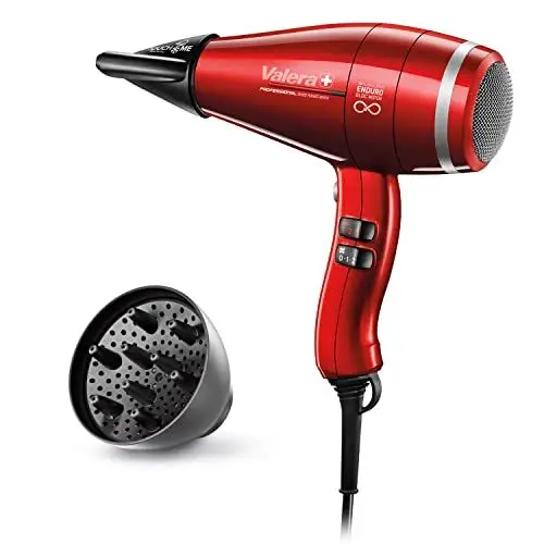 Produktbild: Valera Swiss Power4ever eQ professioneller Ionen-Haartrockner, langlebig und leistungsstark, digitaler Motor, Sanify Luftreinigung, intelligente Luftstrom-Diagnose, 2400 Watt, Farbe Rot