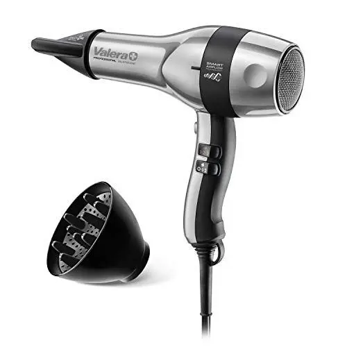 Produktbild: Valera, Swiss Silent Jet 8700, Professioneller Haartrockner, leicht & leise, leistungsstarker Motor, 3 Temperaturstufen, Ionen-Generator, verdrehsicheres Super-Flex-Kabel, 2400 W, Grau-Schwarz