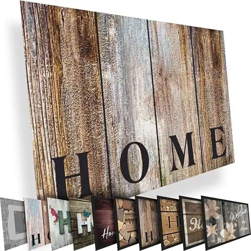 Produktbild: Valia Home Fußmatte 40x60 cm – Schmutzfangmatte für Innen & Außen, rutschfest mit hoher Saugkraft – vielseitige Designs, ideal für Haustür, Eingangsbereich, Flur & Balkon