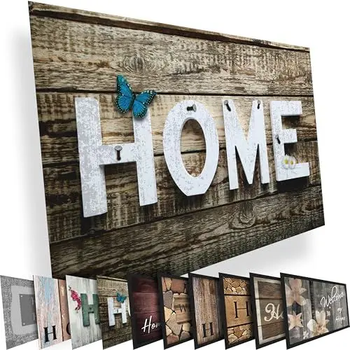 Produktbild: Valia Home Fußmatte - Schmutzfangmatte Türmatte für Innen und Aussen - Fussmatte - Sauberlaufmatte rutschfest - Fußabtreter Haustür - Home Design 40 x 60 cm (Home 1)