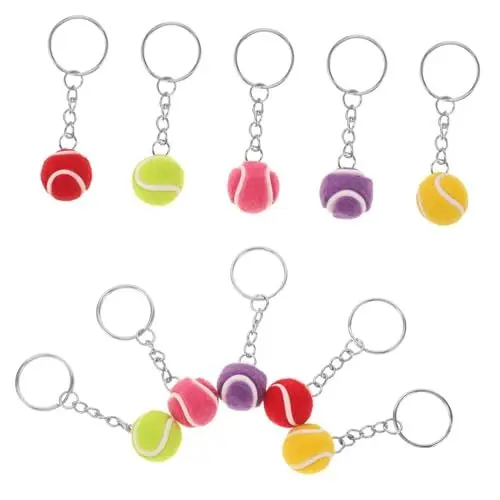 Produktbild: VALICLUD Tragbarer Schlüsselanhänger Ornament Tennis-schlüsselring 10 Stück Mini-tennis-schlüsselanhänger für Den Gelegentlichen Gebrauch
